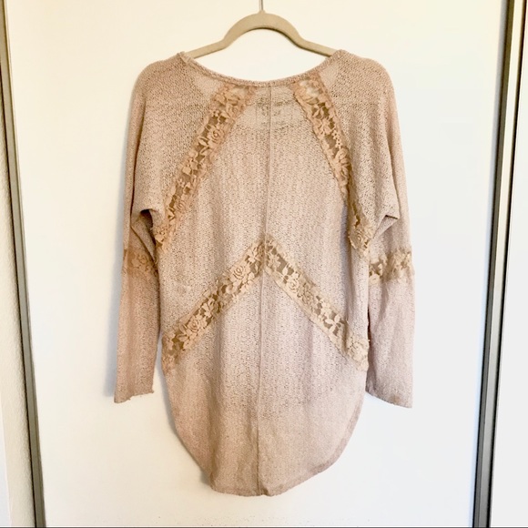 Free People Flying V Hacci sweater- EUC - Picture 6 of 8